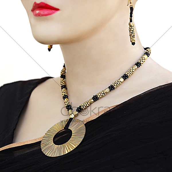 Dhokra Touch of Gold Avanti Set  | Dhokra tribal jewelry | Dhokra